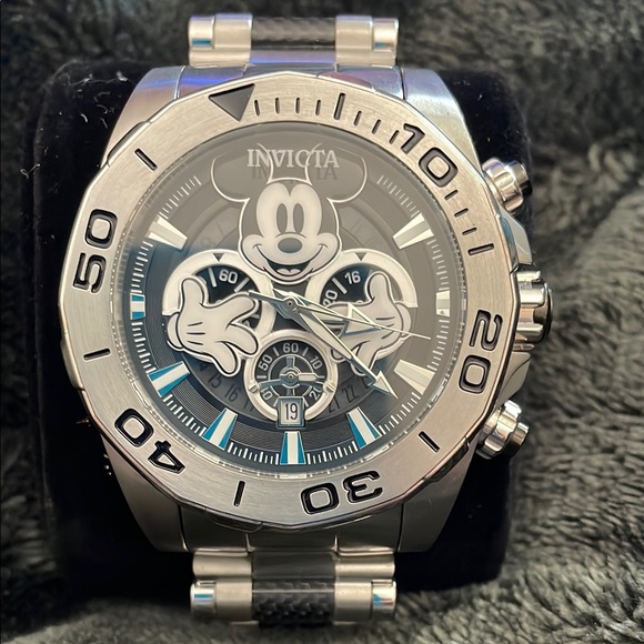 Invicta Disney Limited Edition Mickey Mouse Men's 48mm Black Chrono Watch 37808 - Picture 1 of 12
